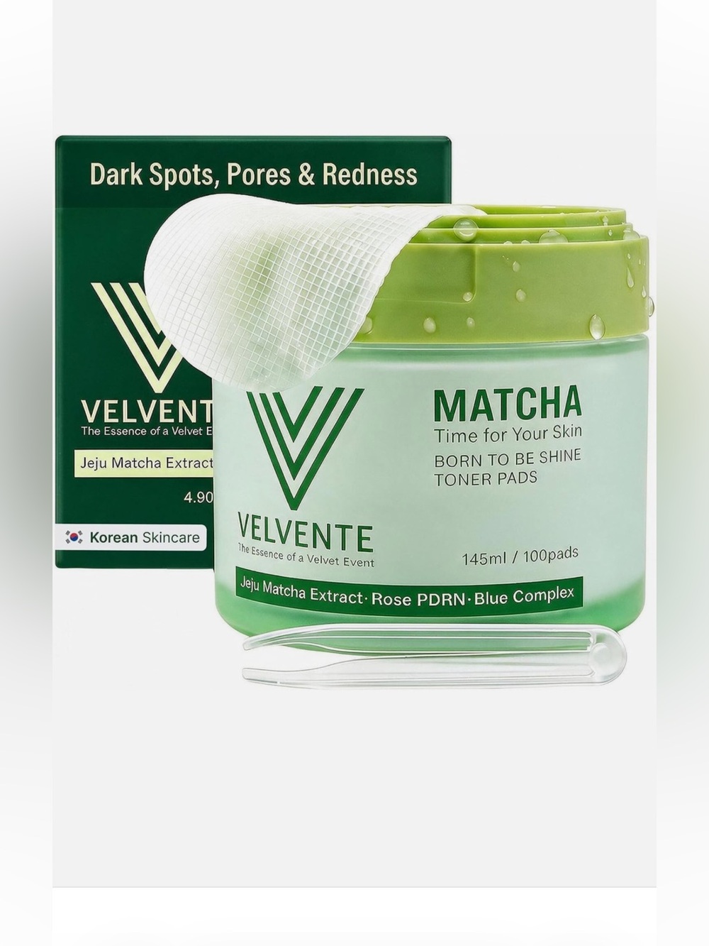 Velvente Matcha Born to be Shine Toner Pads